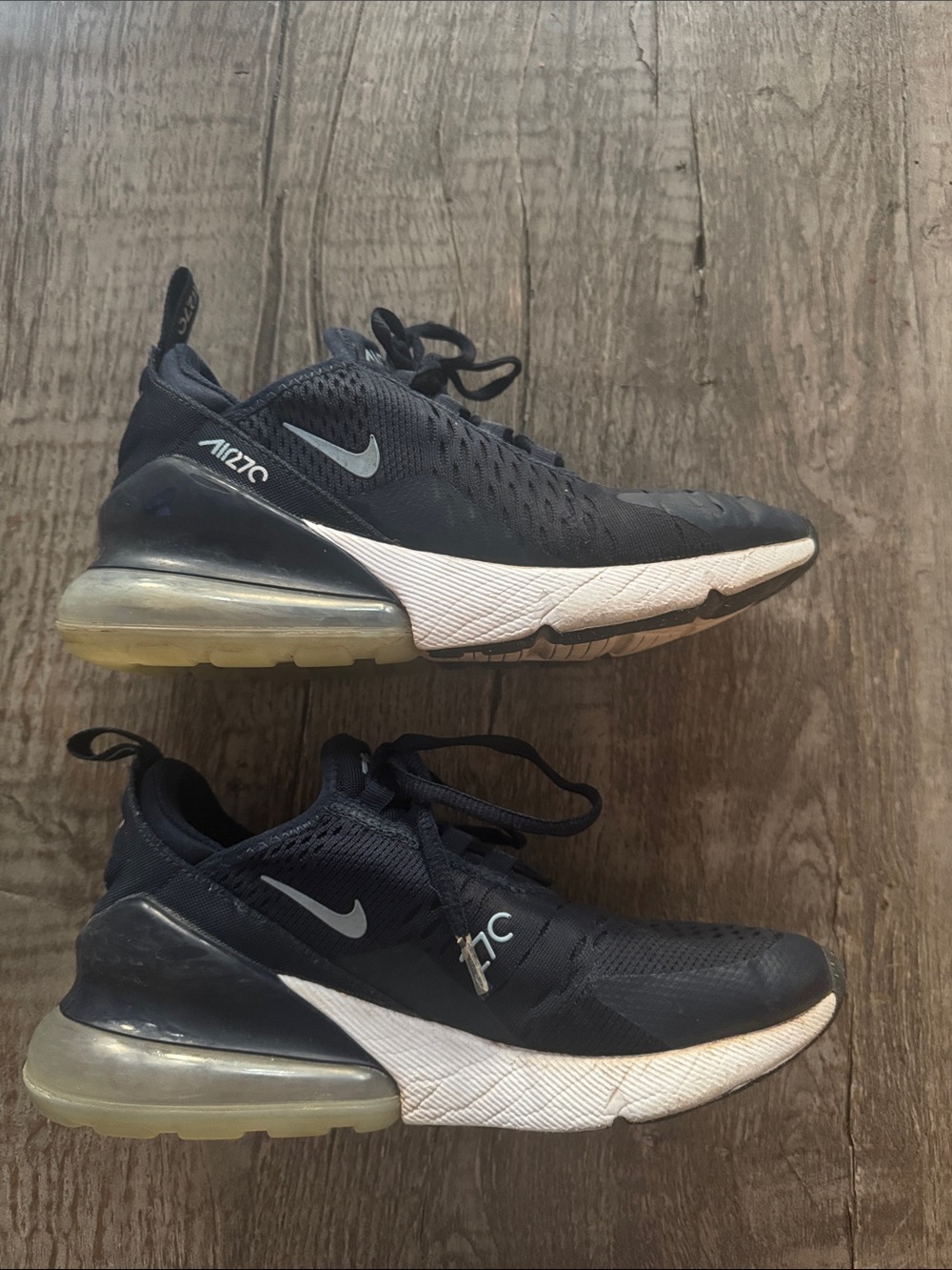 Nike Kids Navy  Air270 Breathable Lace-Up Sneakers